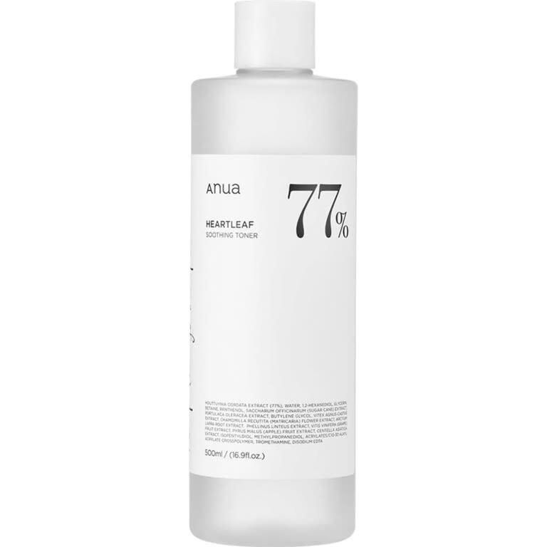 HEARTLEAF 77% SOOTHING TONER 500ml ANUA