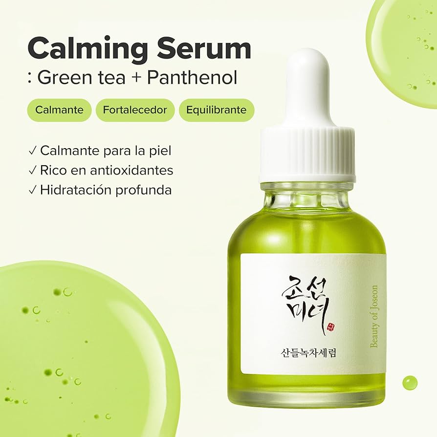 Calming serum : Green tea + Panthenol
30ml
Beauty of Joseon