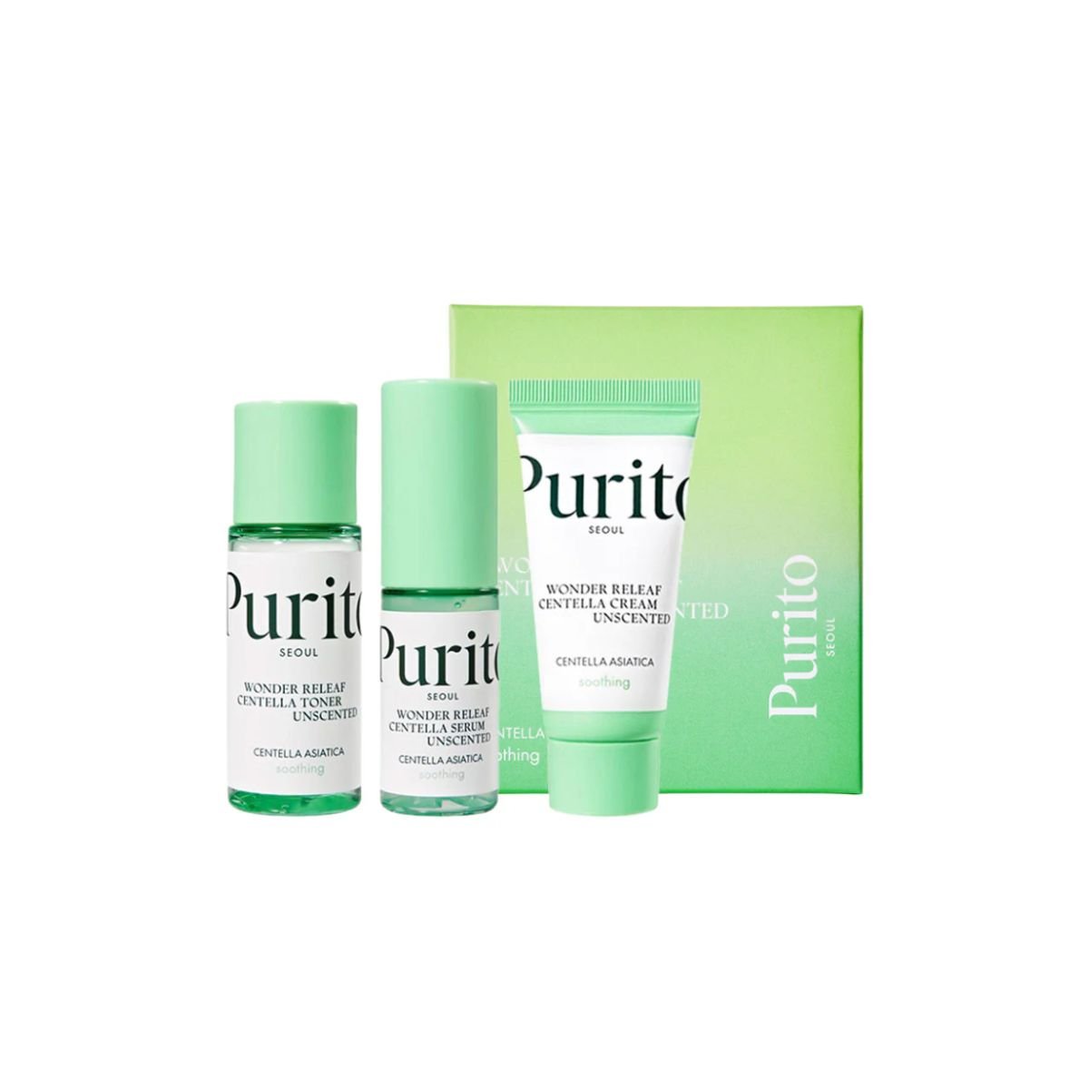Wonder Releaf Centella Mini Kit 

(Serum15ml+Toner30ml+ Cream15ml)