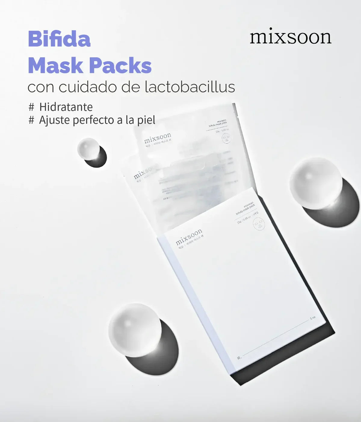 Mixsoon bífida  mask pack 5 unidades
