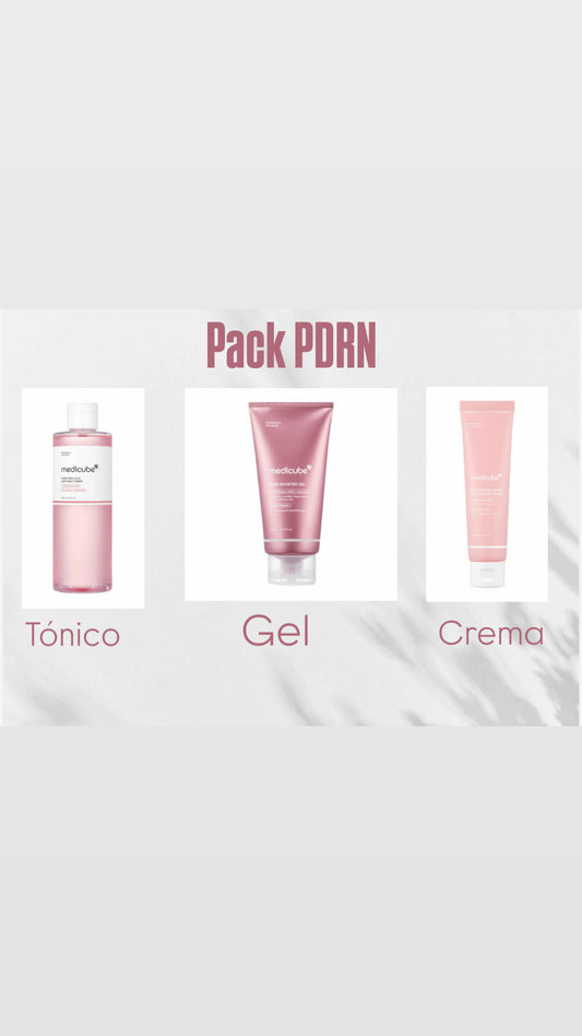 Kit Regenerador PDRN – Tónico 250 ml + Gel Booster 300 ml + Crema 50 ml MEDICUBE